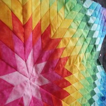 Rainbow lonestar quilt