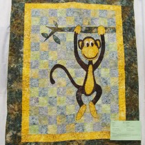 Monkey crib quilt