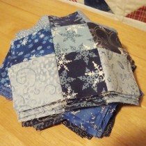 Blue nine patch snowflake