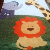 jungle quilt, nursery, crib quilt, lion, giraffe, elephant, applique