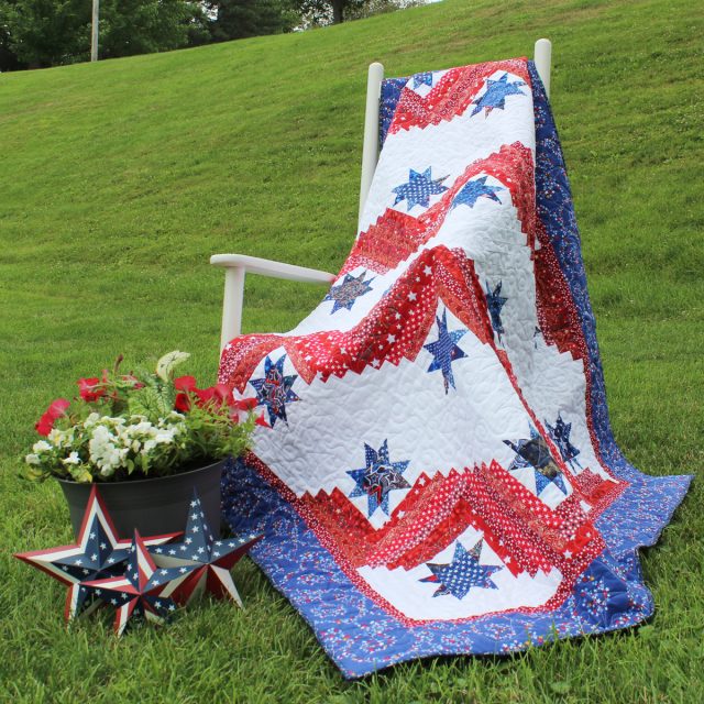 "Stars and Stripes Tutorial" is a Free Quilts of Valor Free Pattern designed by Stephanie from Quilt Addicts Anonymous!